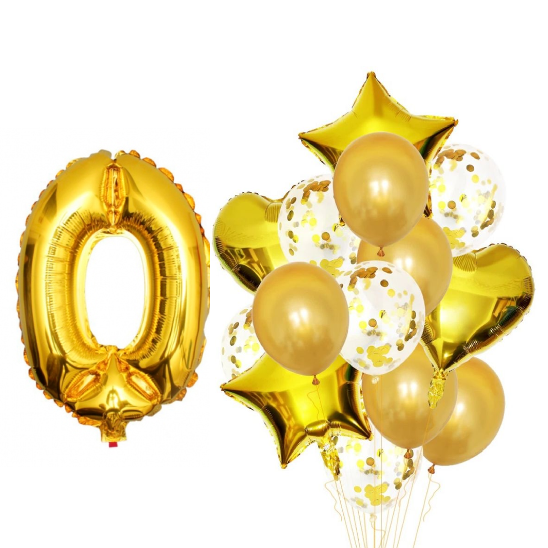 BOUQUET GLOBOS + UN NÚMERO DORADO