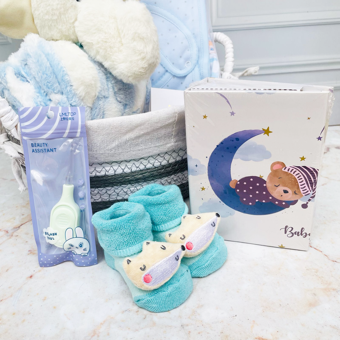 Box Celeste Baby Elefante