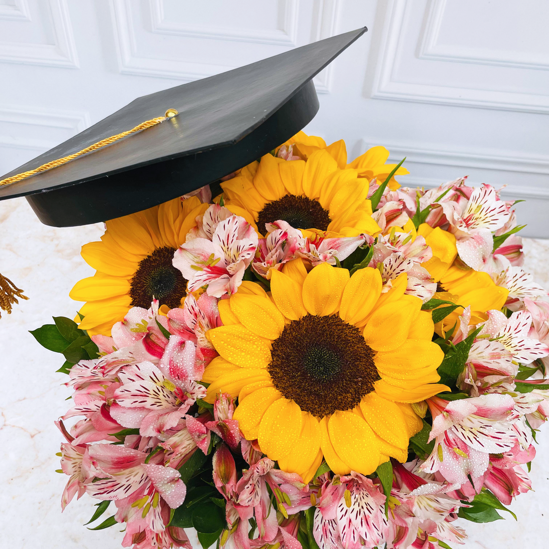 Box Graduación Girasoles & Astromelias