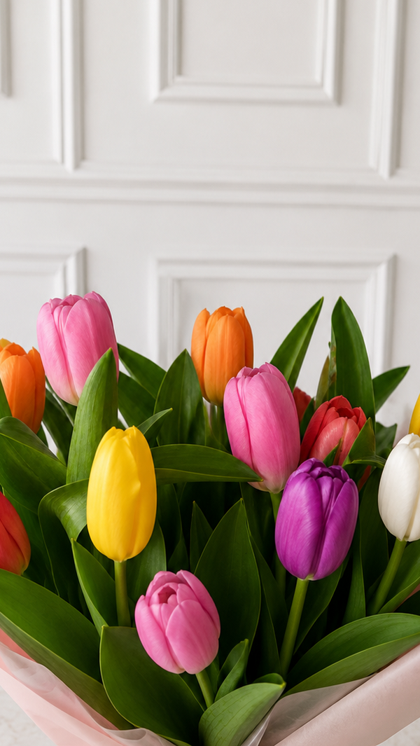 Box Blanco Premium Tulipanes