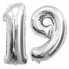 DOS GLOBOS NÚMERO PLATEADO (N30)