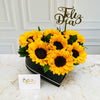 Box Corazón 7 Girasoles