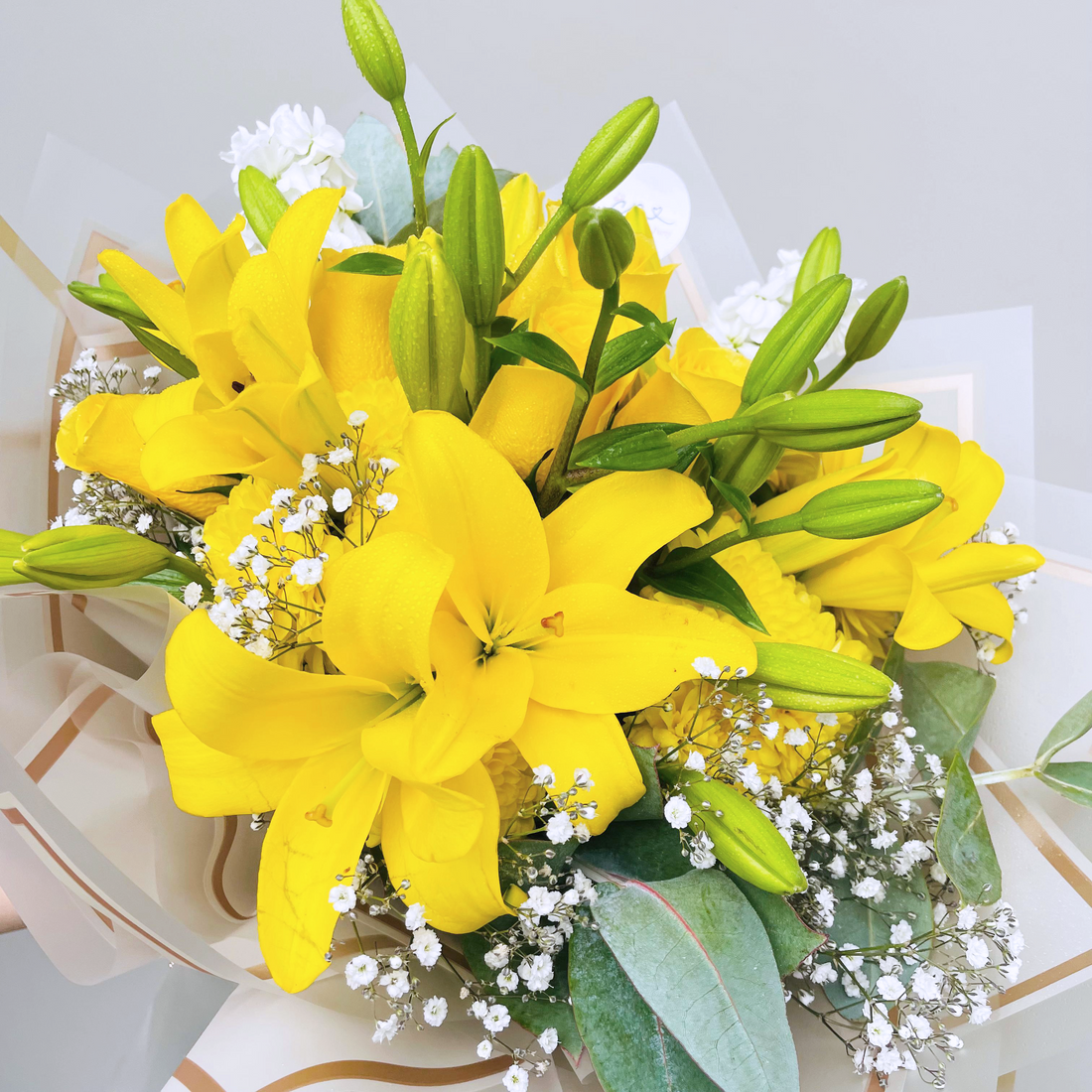 Ramo Lirios Amarillos Premium