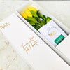 Caja de 3 Tulipanes Amarillos