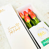Caja de 5 Tulipanes Naranjas