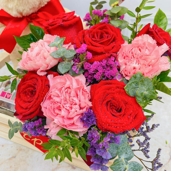 Box Floral Osito todo mi amor