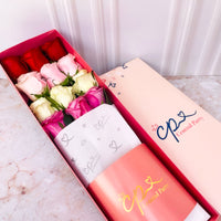 Caja de 12 Rosas Colores