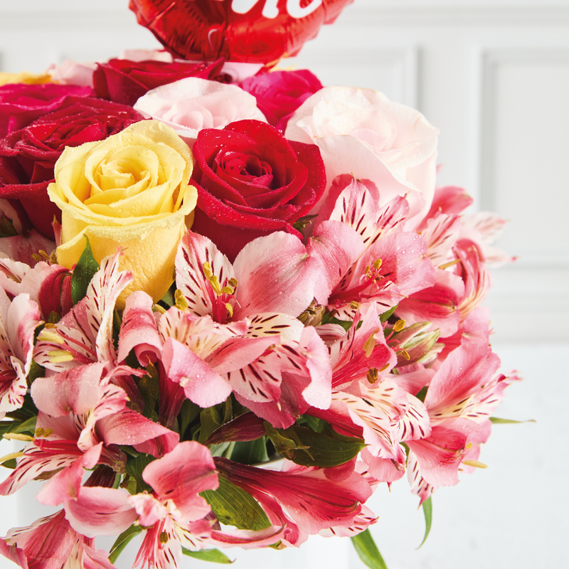 Box Floral Diamond Roses