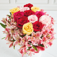 Box Floral Diamond Roses