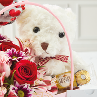 Cesto Flower Teddy Love