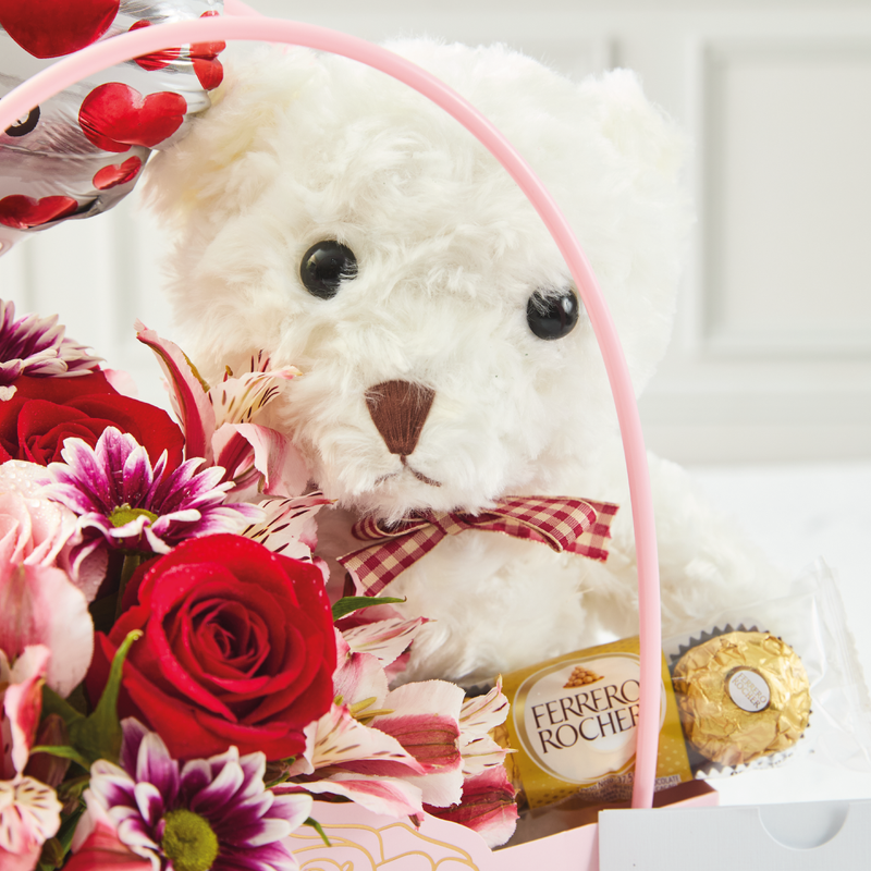 Cesto Flower Teddy Love
