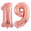 DOS GLOBOS NÚMERO GOLD ROSE (N30)
