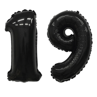 DOS GLOBOS NÚMERO NEGRO (N30)