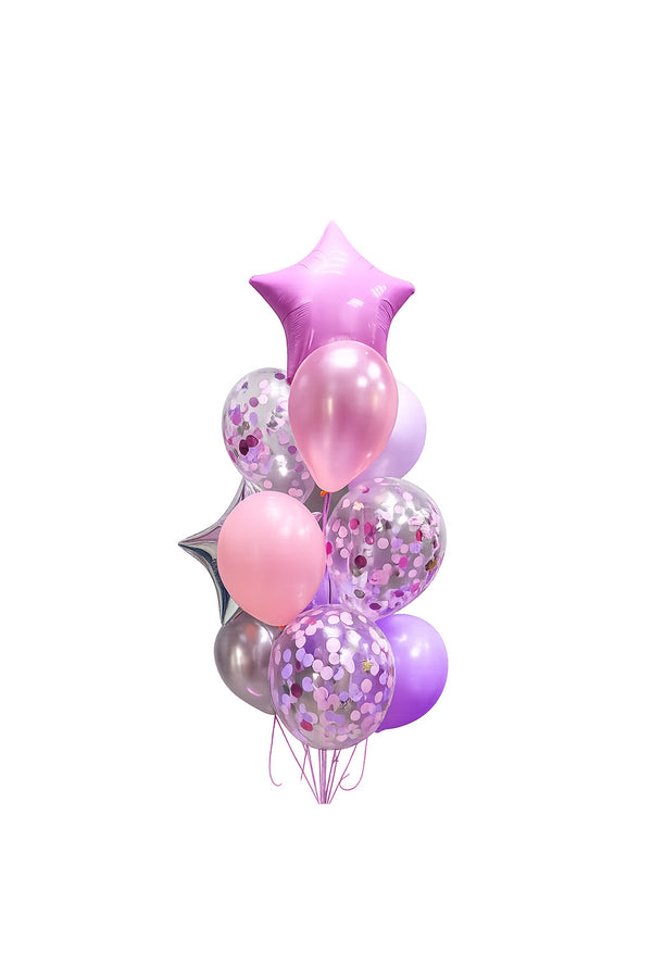 Bouquet Globos Tonos Lilas