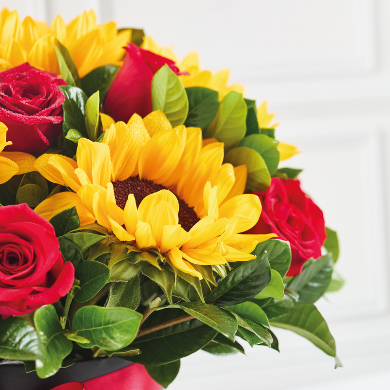 Box Floral Lovely Girasol y Rosas