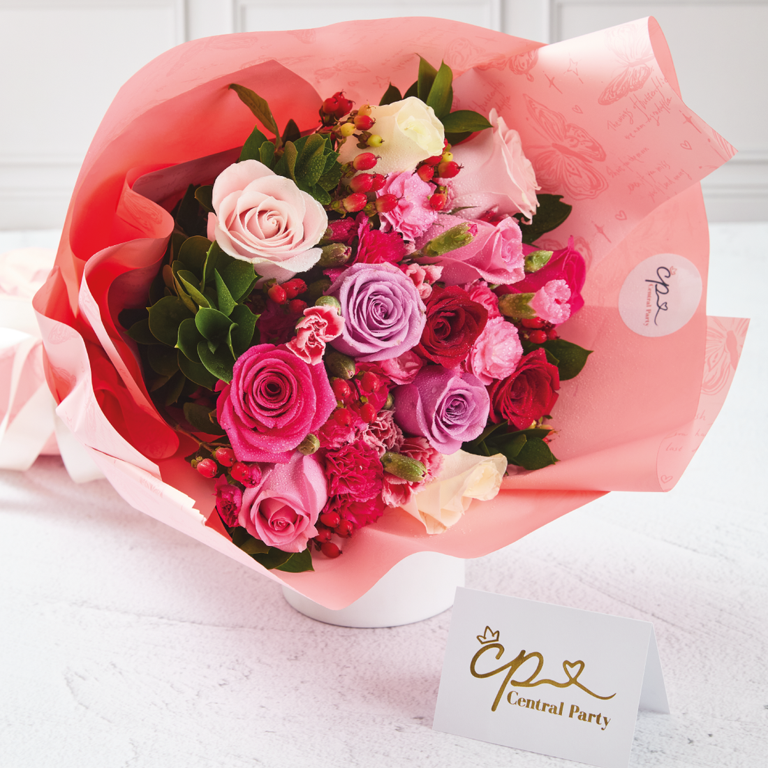 Ramo Butterfly Love Roses San Valentín