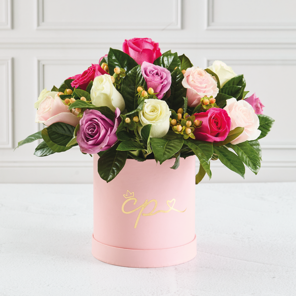 Box Romantico Rosas Pasteles