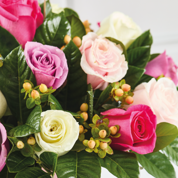 Box Romantico Rosas Pasteles