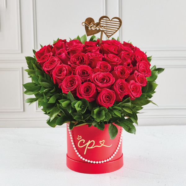Box Floral Corazón de Rosas