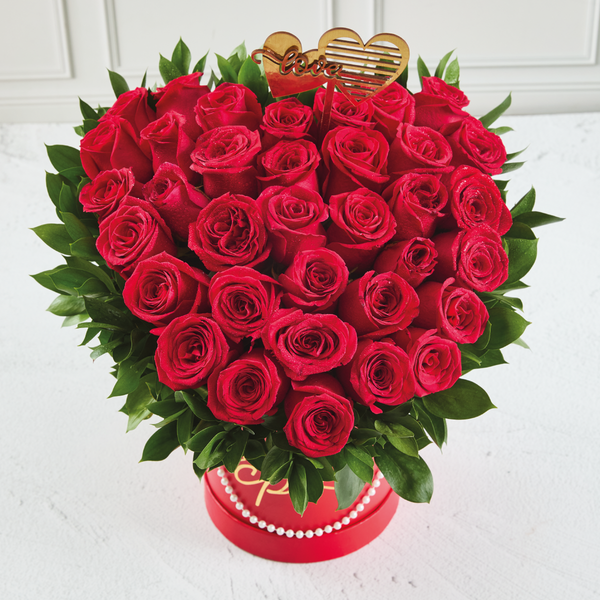 Box Floral Corazón de Rosas