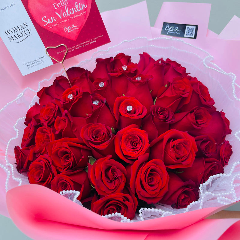 Ramo buchón 50 Rosas Rojas