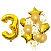 BOUQUET GLOBOS + UN NÚMERO DORADO