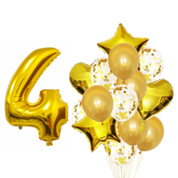 BOUQUET GLOBOS + UN NÚMERO DORADO