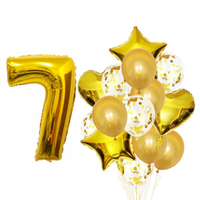 BOUQUET GLOBOS + UN NÚMERO DORADO