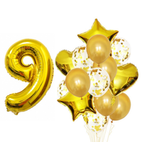 BOUQUET GLOBOS + UN NÚMERO DORADO