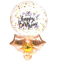 Globo Happy Birthday Rosa & Gold