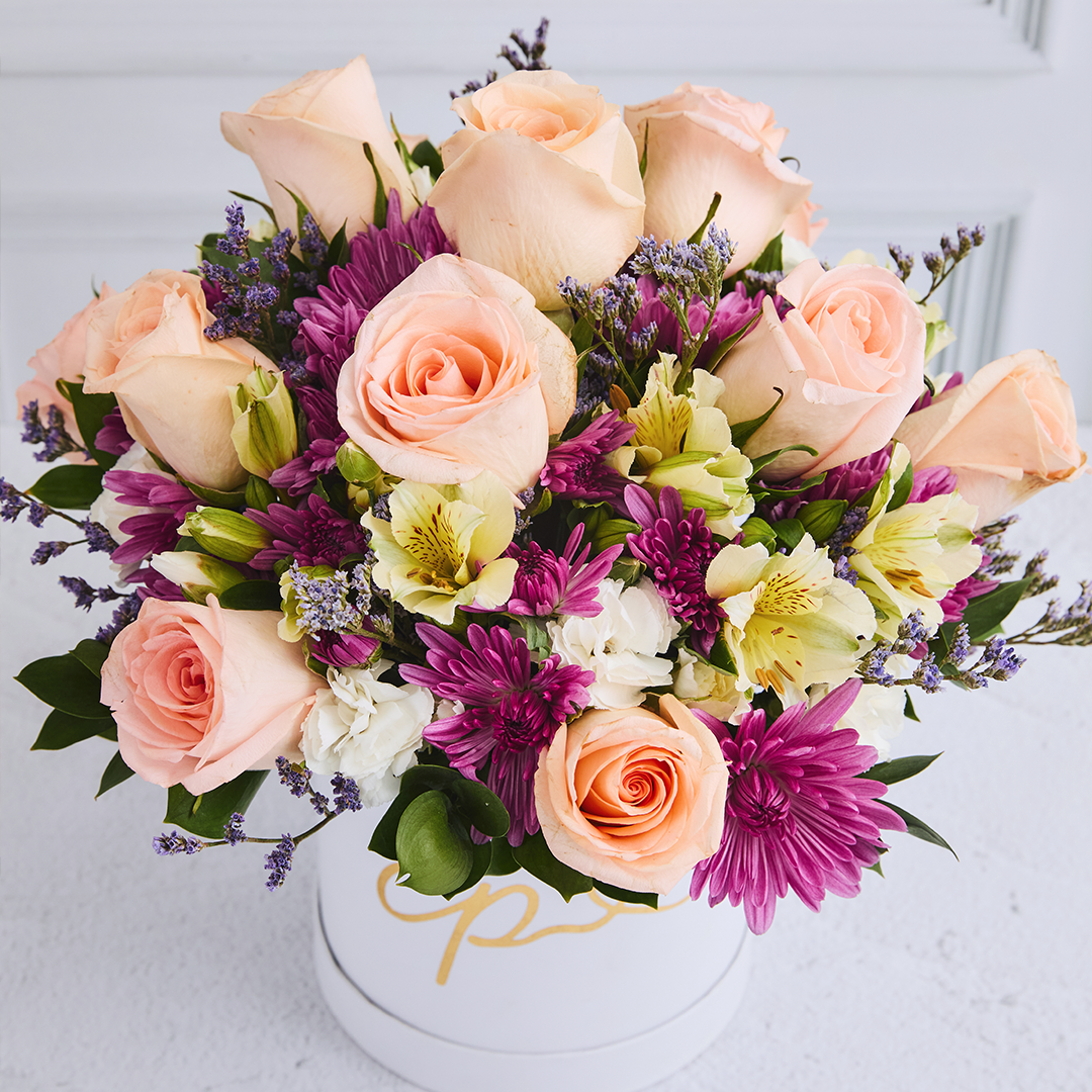 Box Rosas Pasteles Exclusivo