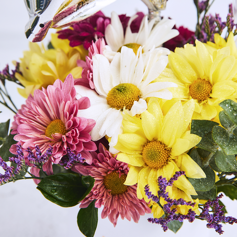 Box Yellow Birthday Flores