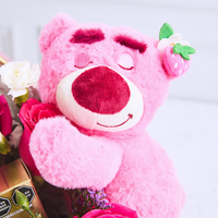 Box Lirio Oso Rosa Floral