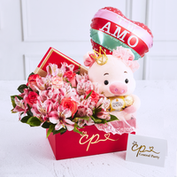 Gift Box Floral Mi reina Cerdito