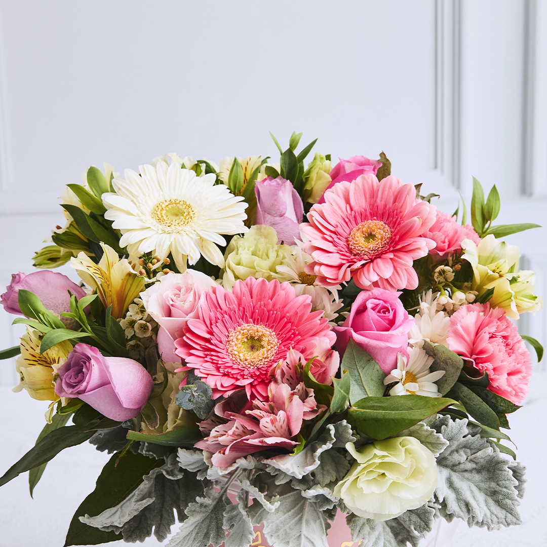 Box Floral Rosa & Blanco