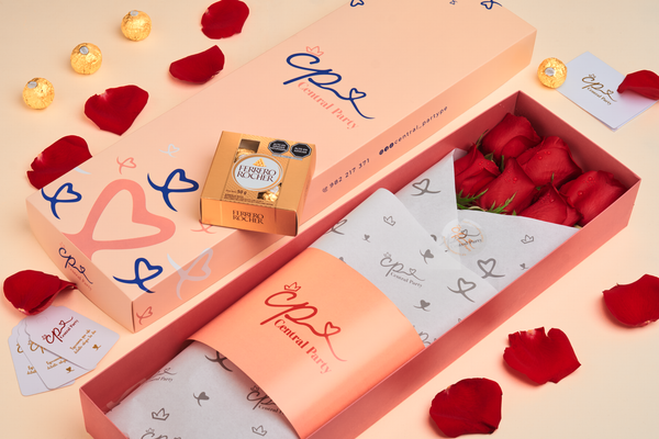 Caja de 6 Rosas Rojas San Valentín