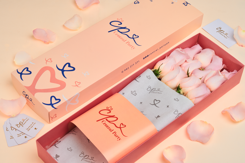 Caja de 12 Rosas Rosadas San Valentín