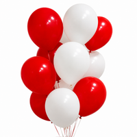Bouquet 12 Globos Rojo y Blanco