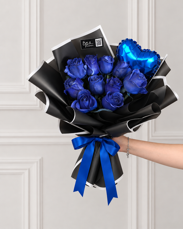 Ramo Amor Eterno 12 Rosas Azules