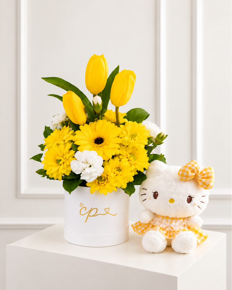 Pack Hello kitty y tulipanes