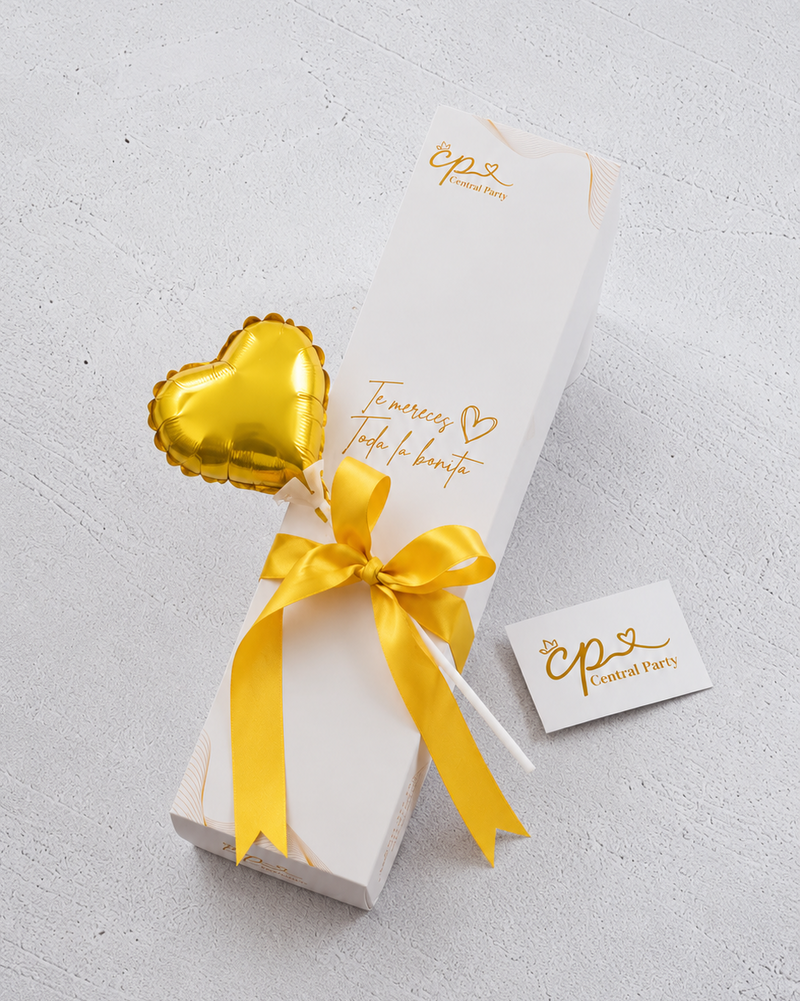 Caja de 3 Rosas Amarillas y chocolates