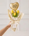 Ramo 3 Tulipanes Amarillos y Globo