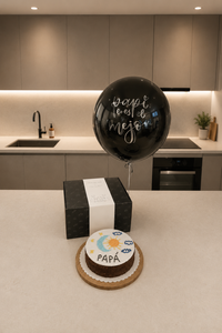 Pack Clásico Globo Navy + Naked Cake