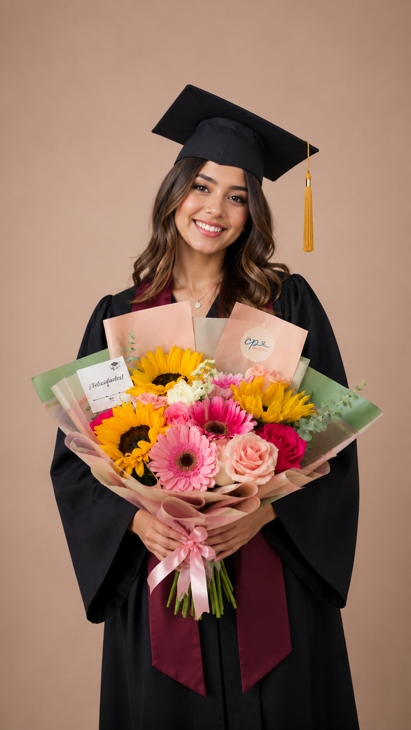 Ramo de flores mixto Graduación