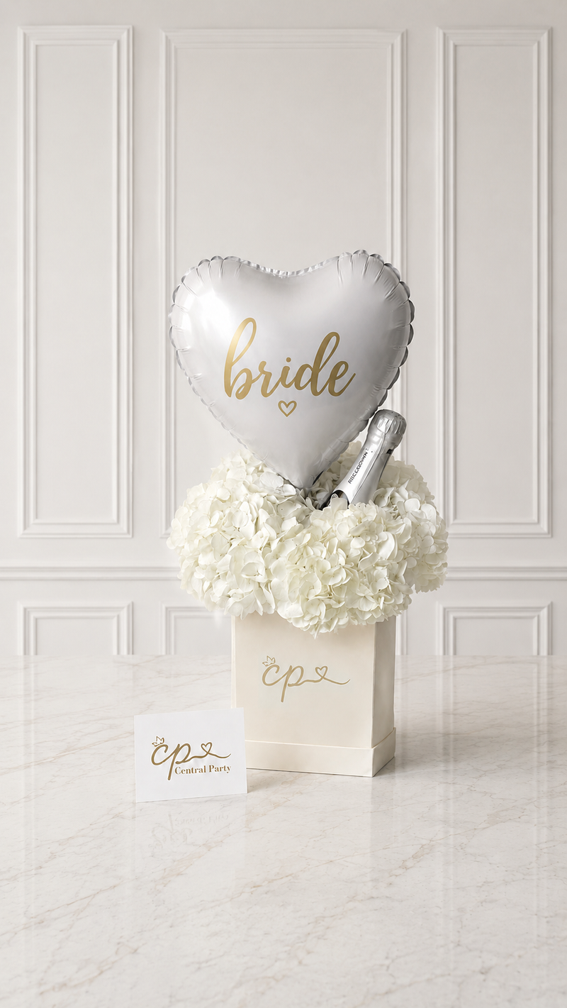 Box Hortensias Bride