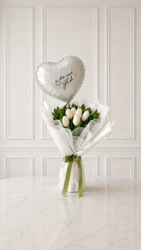 Ramo 5 Tulipanes Blancos Bride