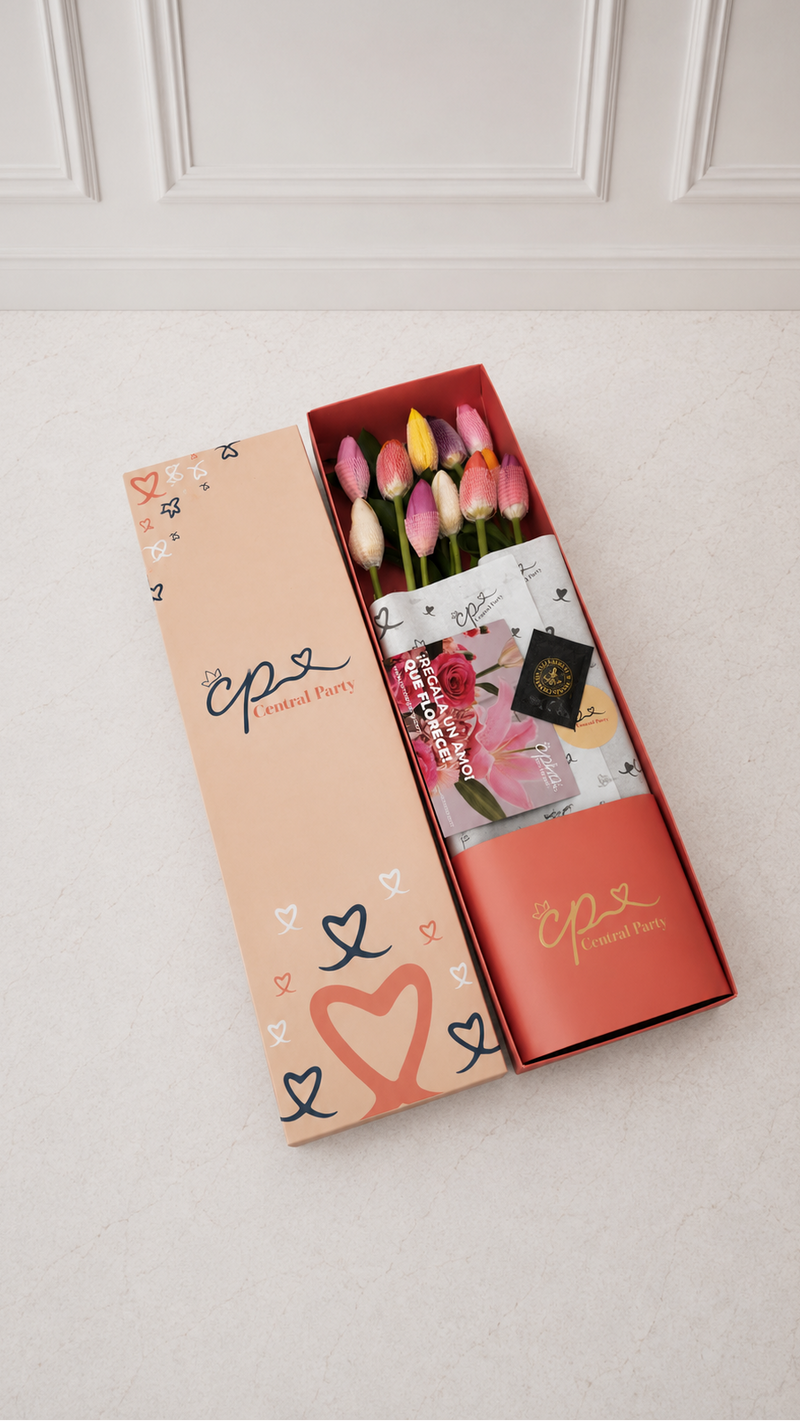Caja de 10 Tulipanes Mixtos