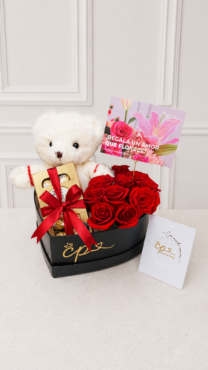 Box Corazón Dulce Amor Rosa