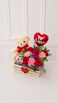 Box Floral Osito todo mi amor