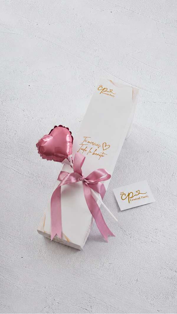 Caja de 3 Rosas Rosadas y chocolates